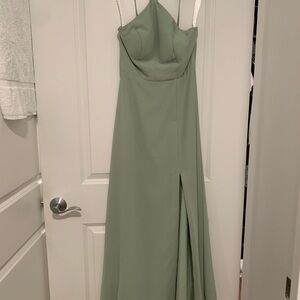 Azazie Bailey Style Sage Green Bridesmaid Dress
